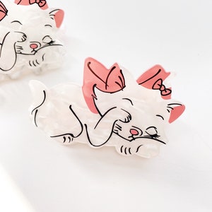 Marie Hair Clip Claw, Acetate Hair Claw for Women,The Aristocats Hair Clip Claw, Kitty Cat Hair Claw Clip