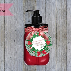 Printable Christmas Soap Gift, Hand Soap Teacher Tag, Teacher Thank You ...