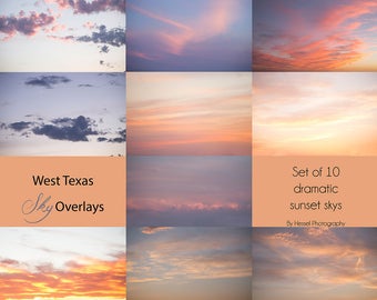 Sunset Sky digital Overlay, photoshop overlays, cloudy sky, photoshop skies, digital sky, digital backdrop, dramatic sky