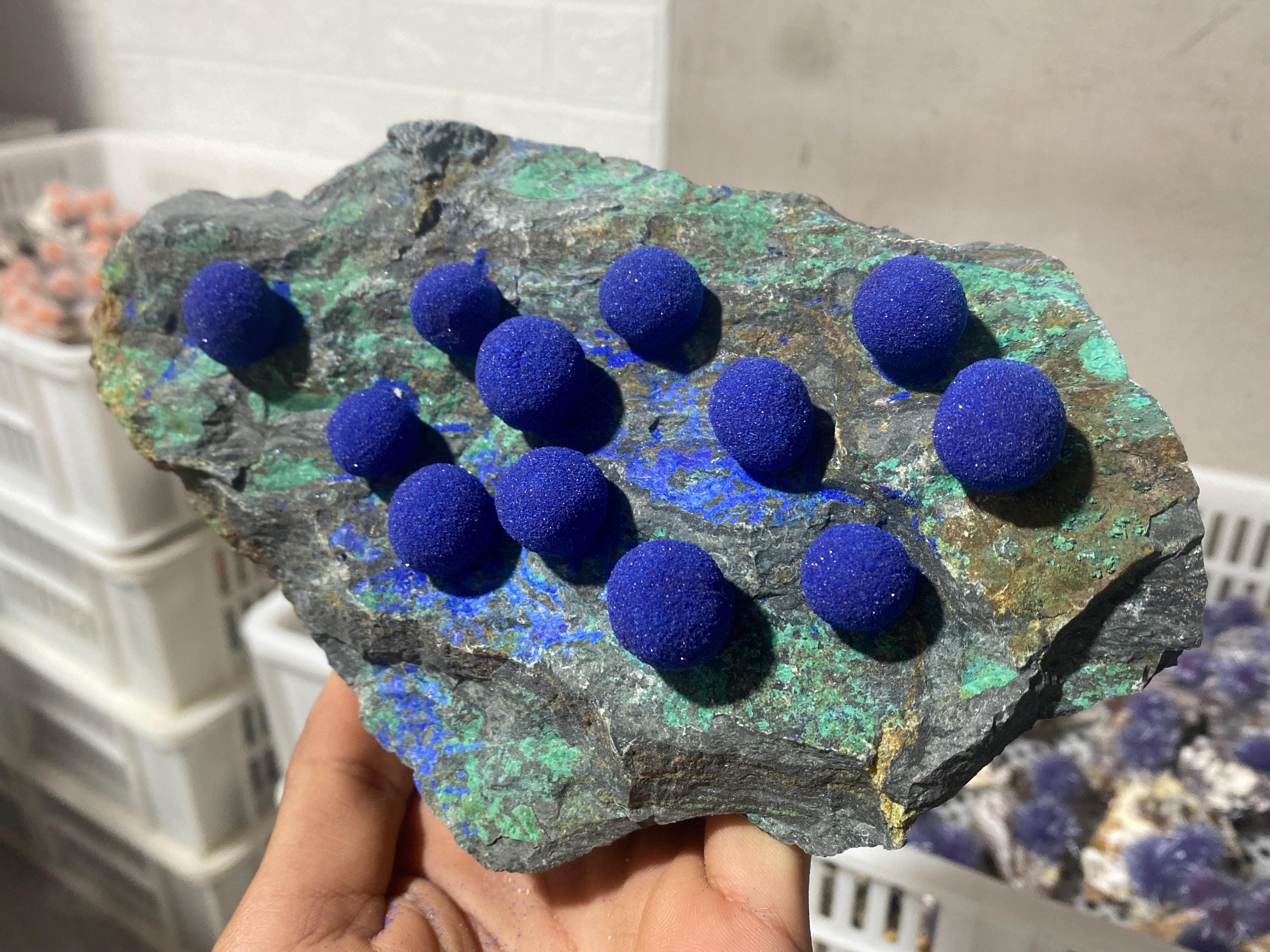 Azurite geode - Etsy 日本