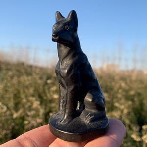 3inche Natural Obsidian crystal,hand carved dog,Crystal dog,home decoration,crystal gifts