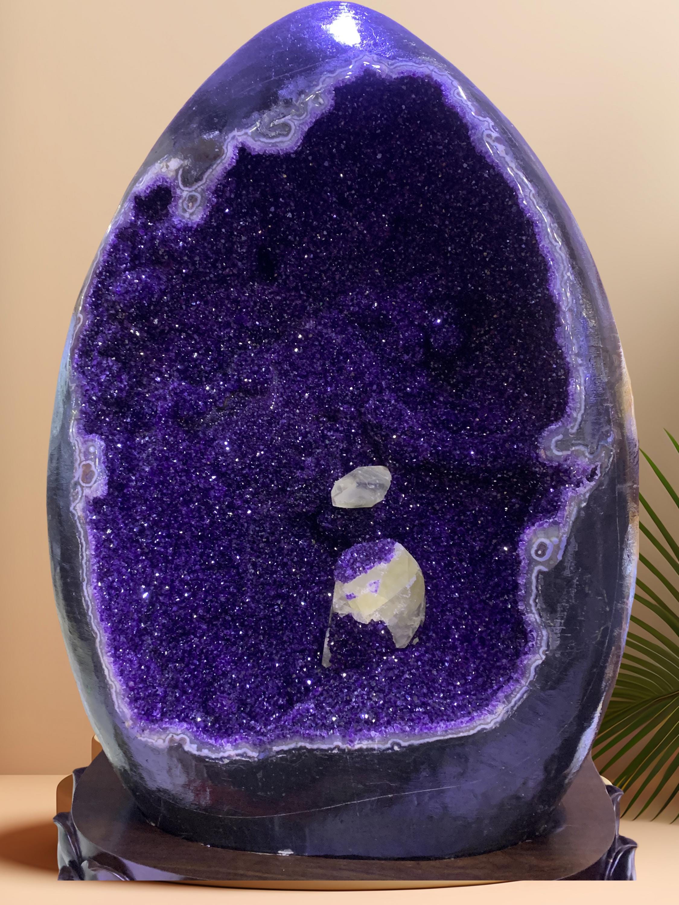 Large Natural Amethyst Quartz Geode Cluster: Crystal Dragon Egg (47.2 Inch)