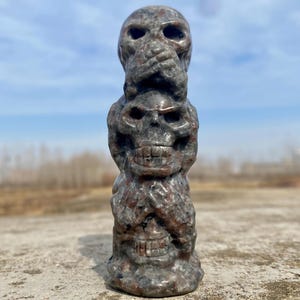 10cm Natürlicher Yooperlite Quarz,hand geschnitzter Schädel,Yooperlite Kristall Schädel,Haus Dekoration,Kristall Geschenke,Kristall Energie 1Stk
