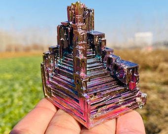 Rainbow Bismuth Cluster,Raw gemstone,Bismuth Crystal,Bismuth Specimen,home decoration,crystal gift 1pc