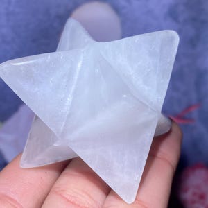 2.3inche Natural Clear crystal,hand carved Merkaba Star,Clear crystal Merkaba,home decoration,crystal gifts 1pc