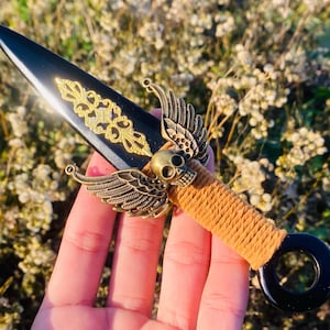 7inche Natural Obsidian quartz,hand carved Knife,Crystal Big knife,Obsidian quartz knife,home decoration,crystal gifts