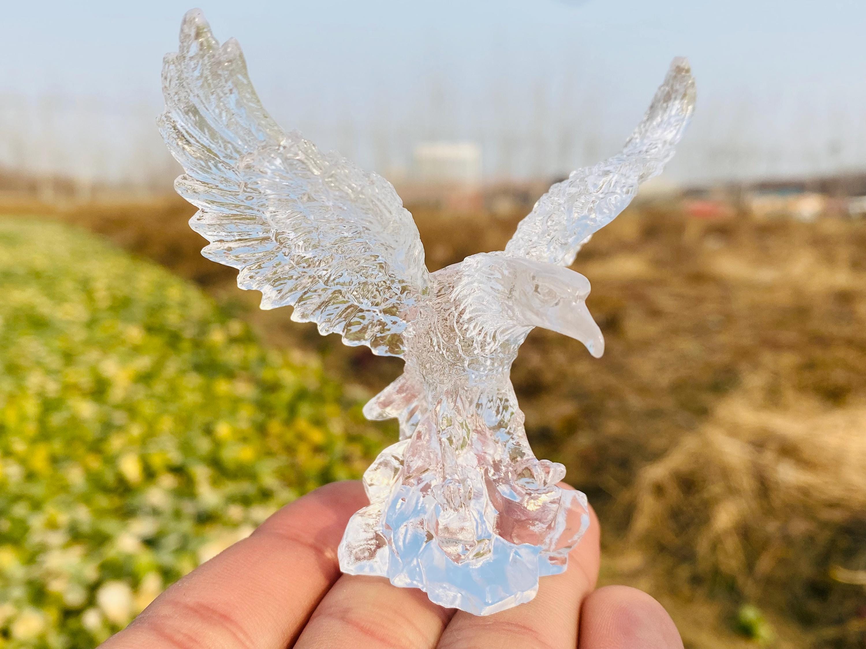Crystal glass eagle - Etsy 日本