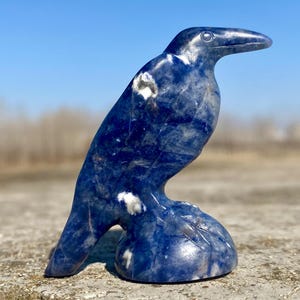 1.9inche Natural sodalite quartz,hand carved Bird,Flash Stone crystal Bird,home decoration,crystal gifts