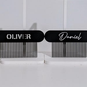 Peine personalizado con dientes flexibles / Peine de bolsillo personalizado / Peine portátil para el cabello o la barba / Regalo único impreso en 3D para él o ella