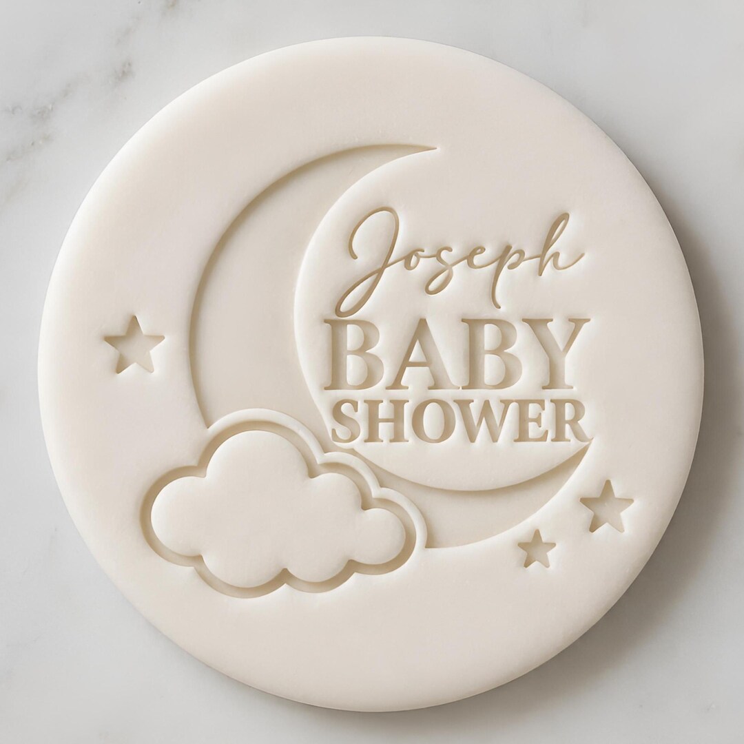 Personalised Baby Shower Cookie Stamp and Cutter Set, Personalized Name ...