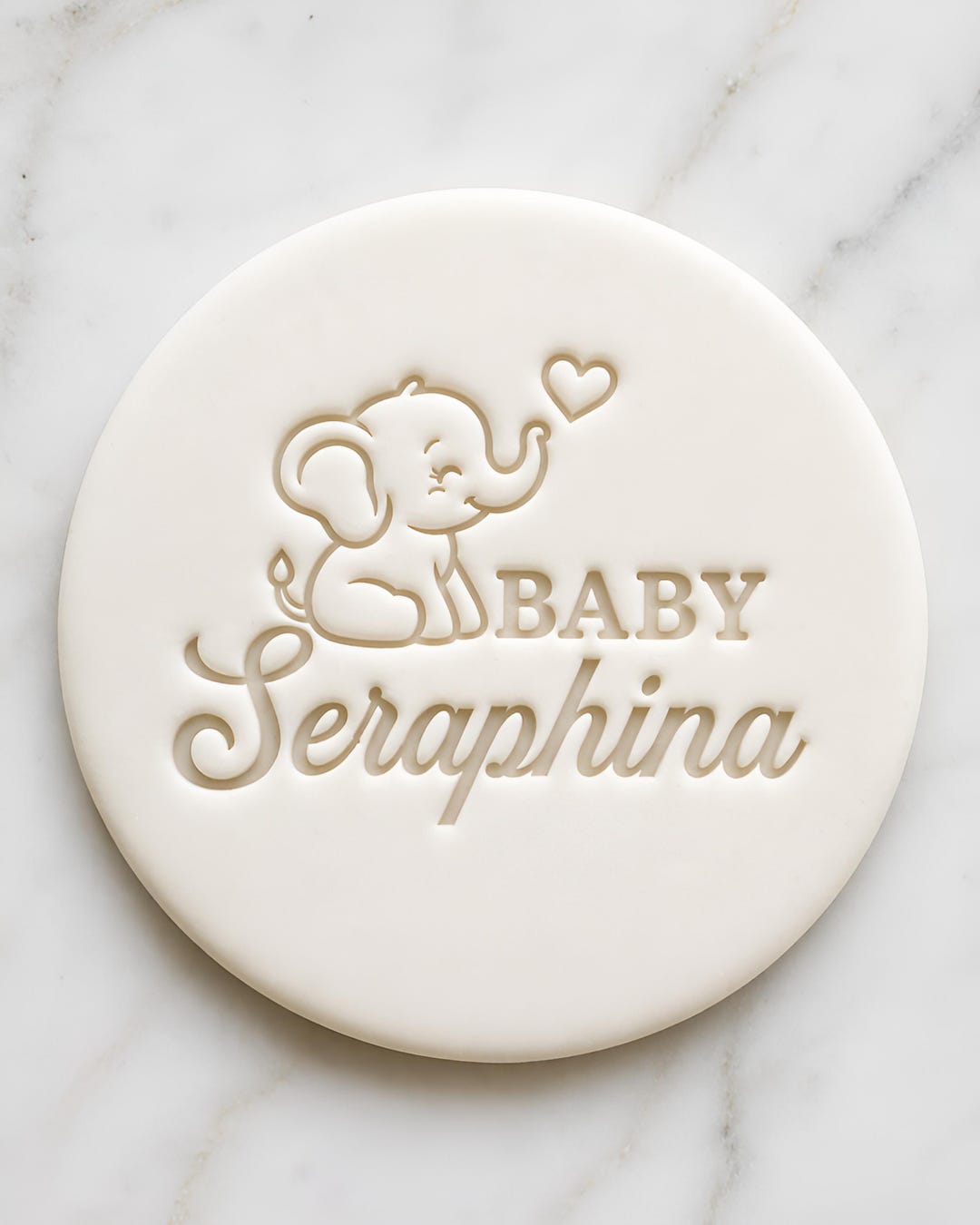 Personalised Baby Shower Cookie Stamp and Cutter Set, Baby Elephant ...