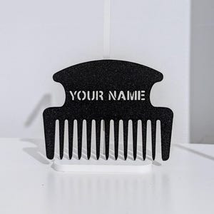 Personalized Beard Comb | Custom Name Grooming Tool | Gift for Men | Durable Beard Care Accessory | Unique Father’s Day Gift
