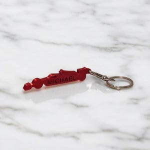 Personalized Formula 1 Car Keyring Custom Engraved F1 Keychain Stencil Name Gift for Him or Her Unique Racing Fan Keepsake