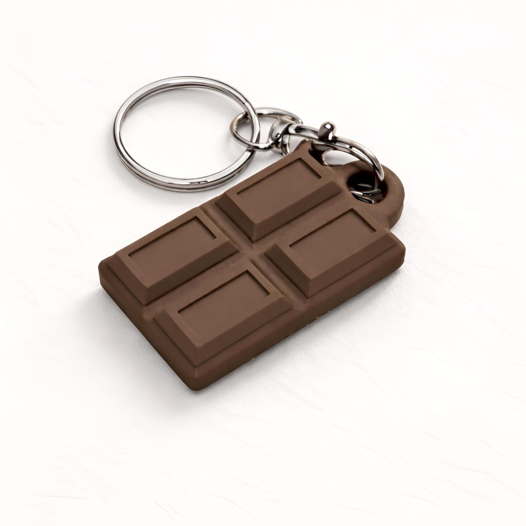 Key Chain Choco Chocolate Bar Keyring, Chocolate Lover Gift, Realistic Food Keychain ...