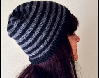 Knitting Pattern Adult Size Sport Weight Slouchy Hat