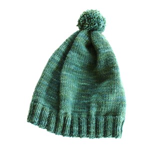 KNITTING PATTERN Bobble Hat/Stocking Cap Slouchy in Six Sizes Very Easy image 2