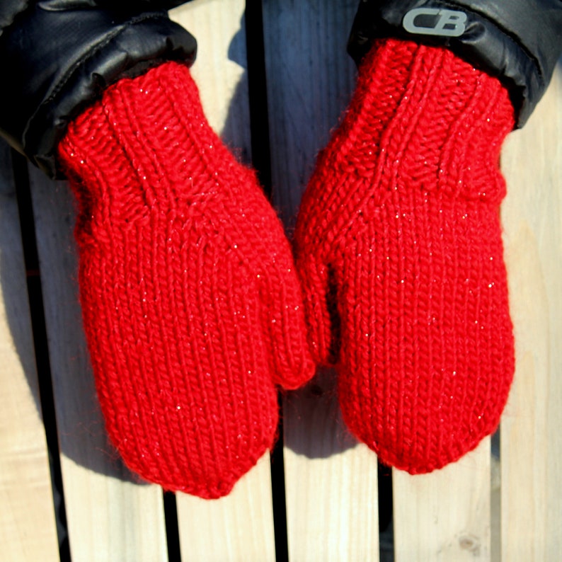 KNITTING PATTERN THE Absolute Mitten Bulky Weight Yarn Etsy