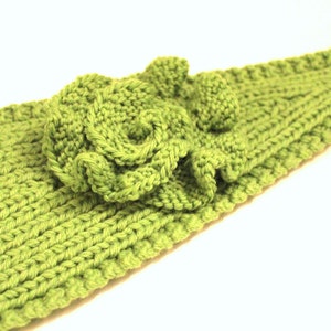 KNITTING PATTERN Knitting Pattern Headband with Crochet Or Knitted Flower image 1