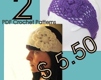 PATTERN - Headband With Flower Crochet Pattern