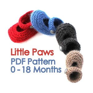 KNITTING PATTERN Little Paws Baby Booties In Four Sizes Out Of Bulky Weight Yarn Photo Tutorial image 2