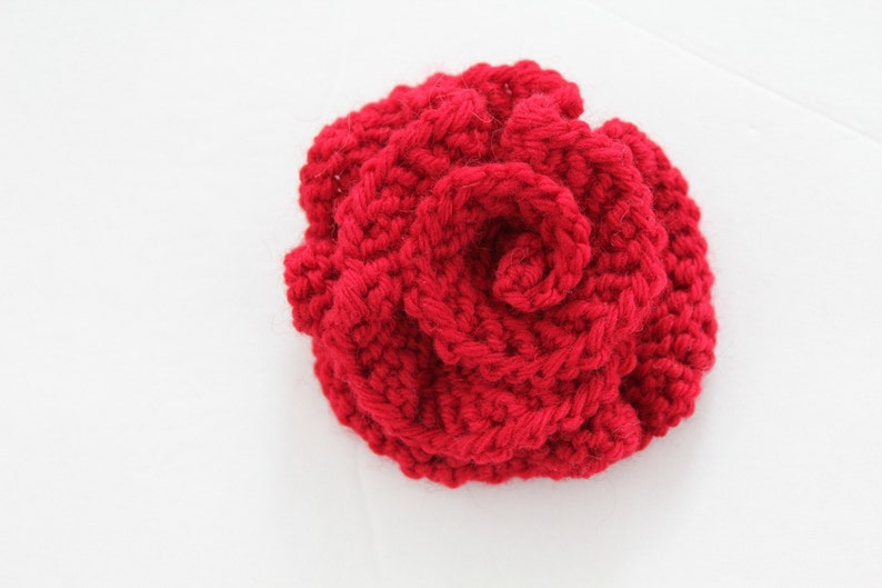 PATTERN Knitted Flower PDF Pattern Very Easy Photo Tutorial image 2