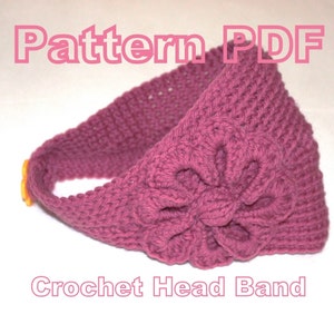 CROCHET PATTERN Headband With Flower Crochet Pattern image 3