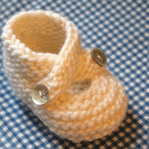 PATTERN - Baby Booties Knitting Pattern Knit Stitch Only Three Sizes Easy