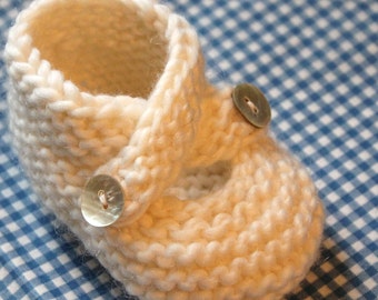 PATTERN - Baby Booties Knitting Pattern Knit Stitch Only Three Sizes Easy