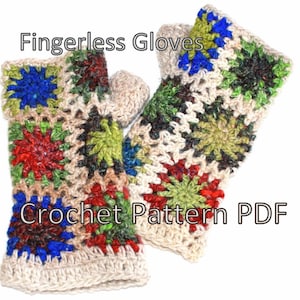 CROCHET PATTERN -  Fingerless Gloves with Photo Tutorial