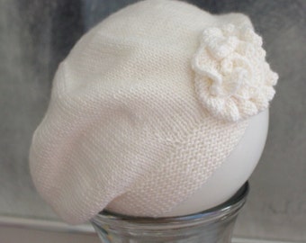 PATTERN - Baby Hat Tam Beret Slouchy Size 1 To 2 Years Four Ply Yarn Knitted In The Round