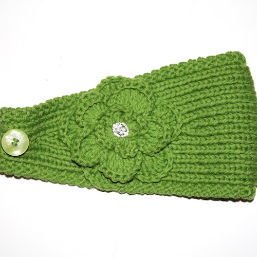 Headband Knitting Pattern With Crochet or Knitted Flower Etsy