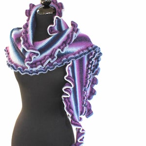 KNITTING PATTERN - Travelling Waves Garter Stitch Only Wrap/Scarf/Shawl