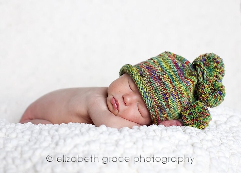 Knitting Pattern Baby Hat Size 0 to 3 Months in the ROUND or Etsy