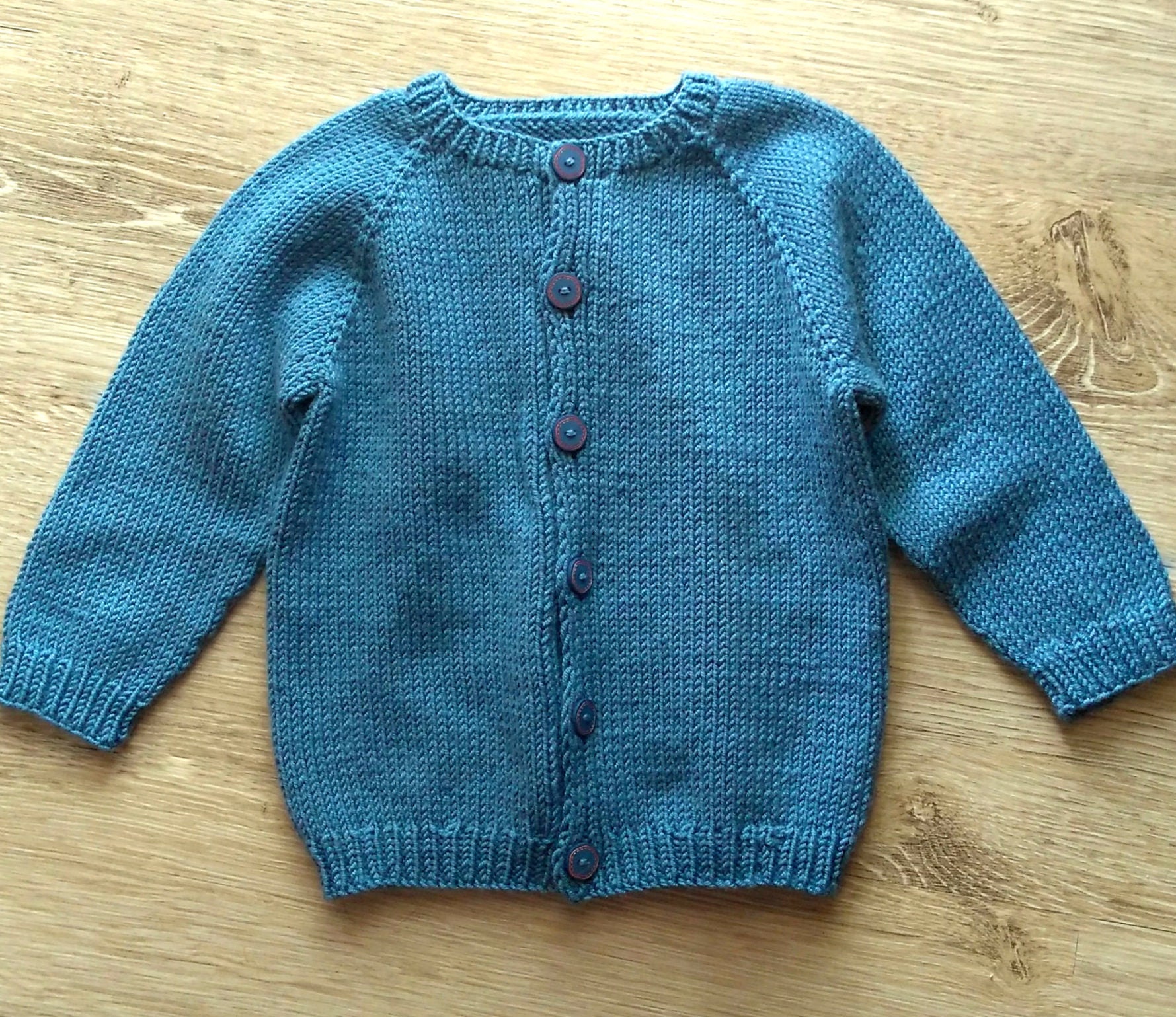 Basic Top Down Baby Cardigan 12month Size Knitting Pattern Etsy