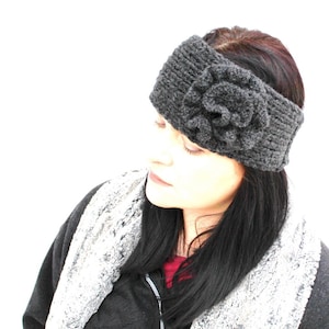 Pattern - Knitting Pattern Headband With Knitted Flower VERY EASY