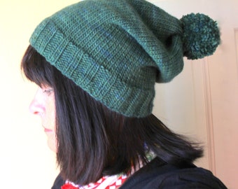 Bobble Hat/Stocking Cap Knitting Pattern in Six Sizes - Very Easy