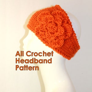CROCHET PATTERN - Fast Crochet Headband Kayla Bulky Weight Yarn Two Sizes