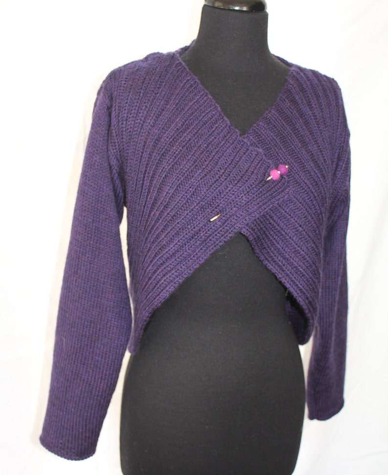 PATTERN New Italian Rib Shrug/Bolero Knitting Pattern For Worsted Weight Yarn image 3