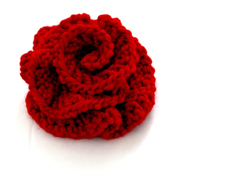 PATTERN Knitted Flower PDF Pattern Very Easy Photo Tutorial image 3