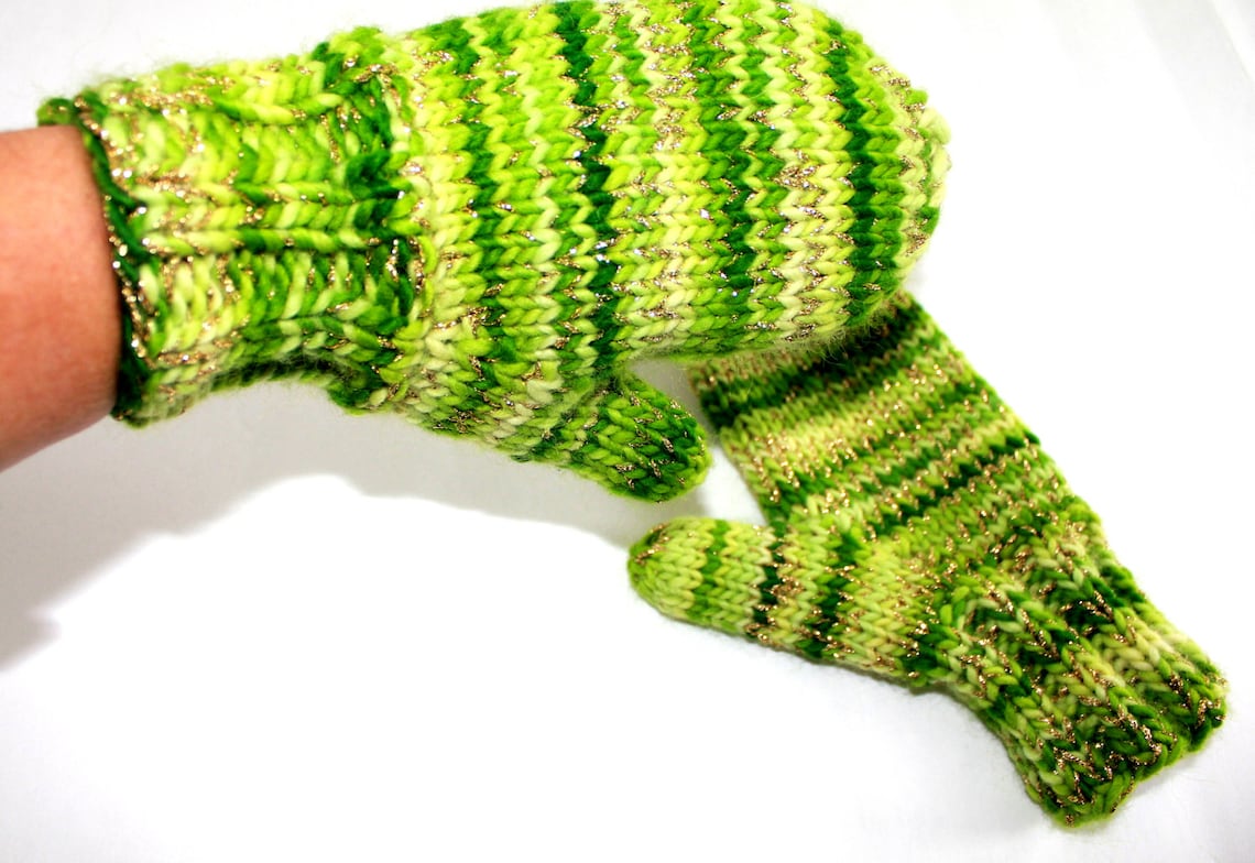 KNITTING PATTERN THE Absolute Mitten Bulky Weight Yarn Etsy