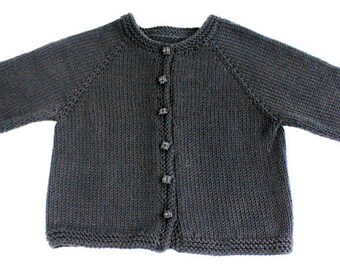 PATTERN - Basic Top Down Child's Cardigan Size 0-6 Mo, 6-12 Mo, 2-3 Years Photo Tutorial