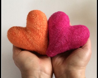 Felted Hearts Knitting Pattern