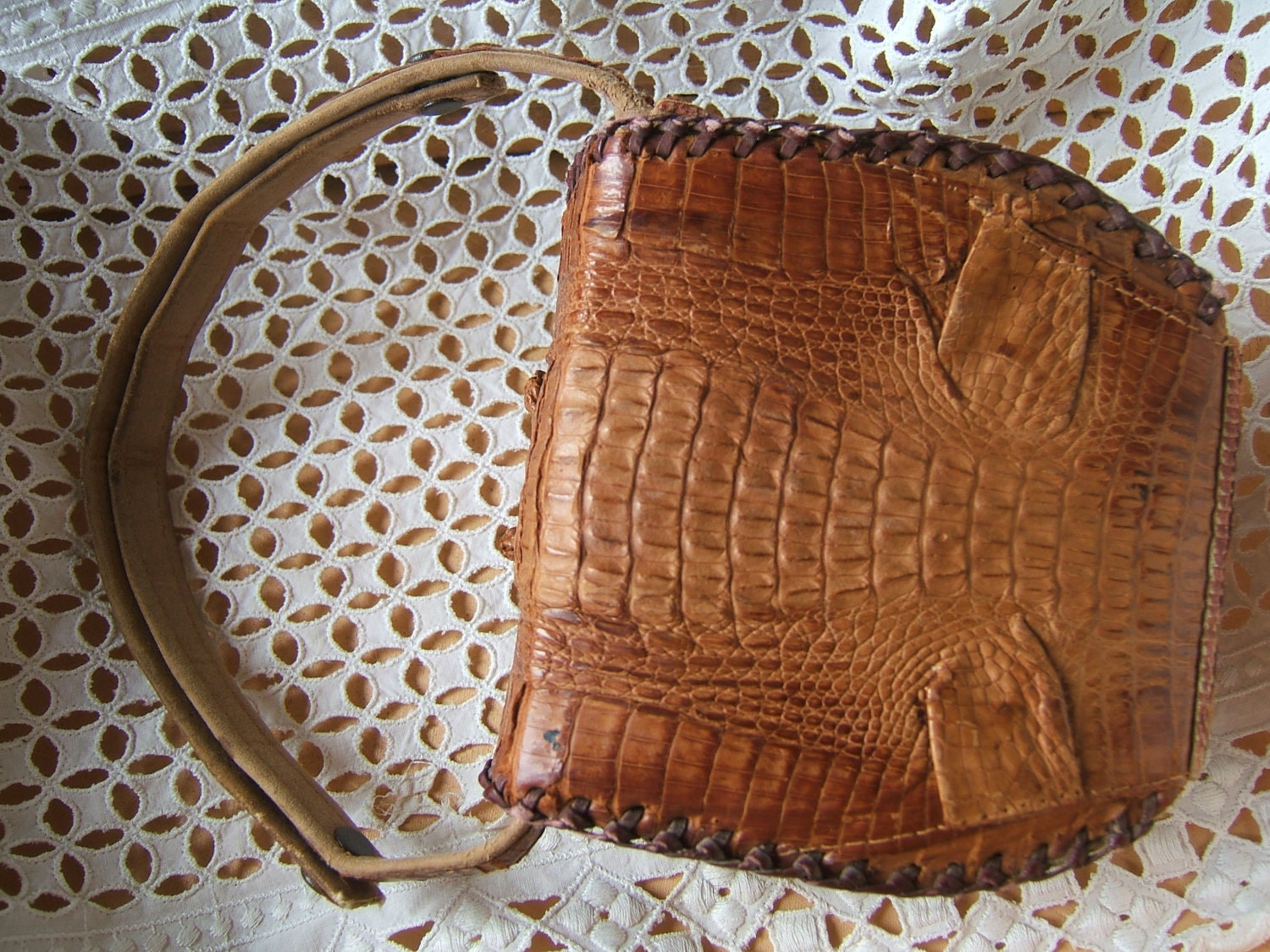 vintage alligator bag