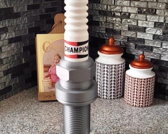 3D Printed Sparkplug Lamp | Custom Industrial Light | Perfect Gift for Car Enthusiasts & Gearheads