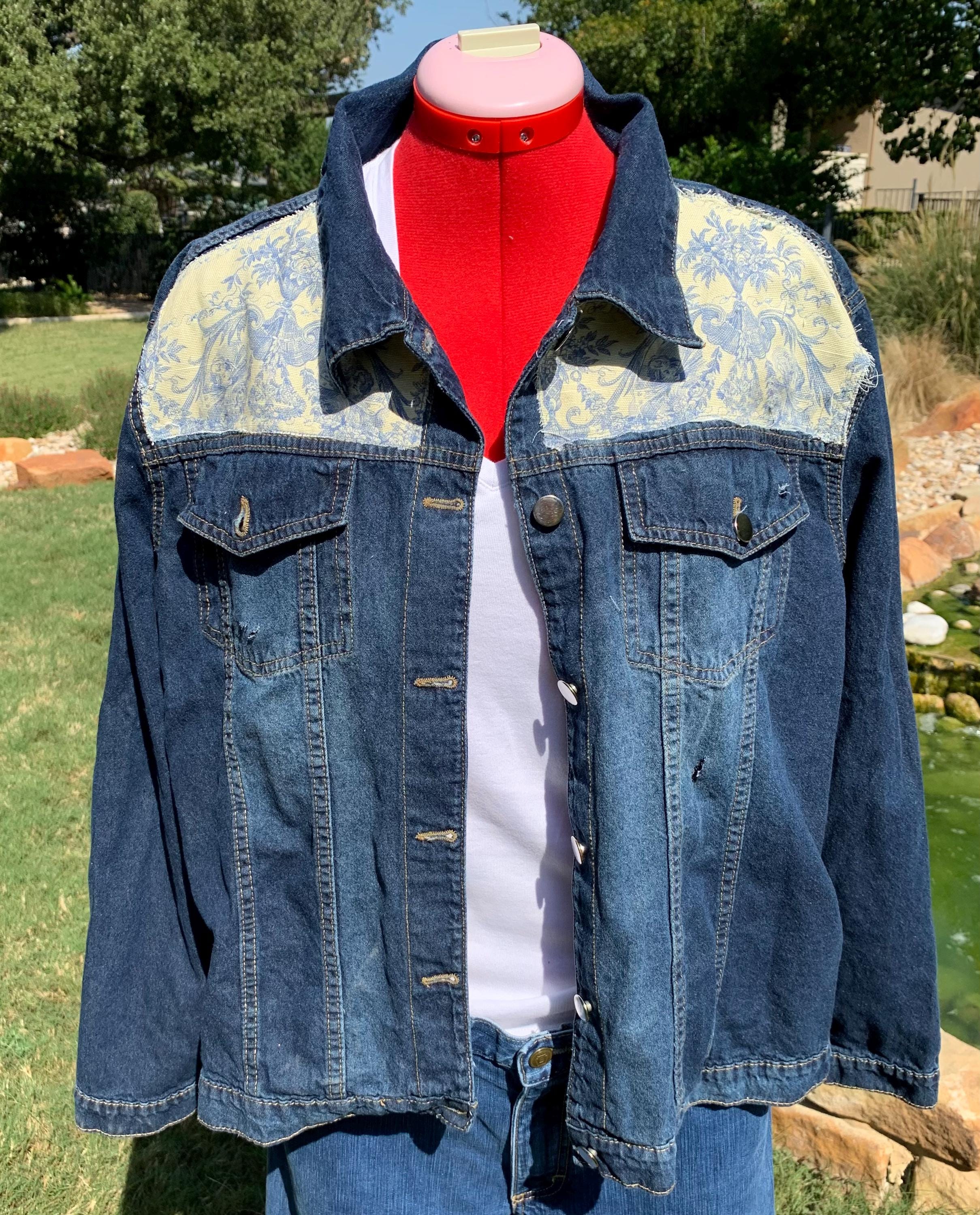 【COSYHARU】Vintage Curve Slit Denim Jacket COSYHARU】Vintage Curve Slit Denim Jacket