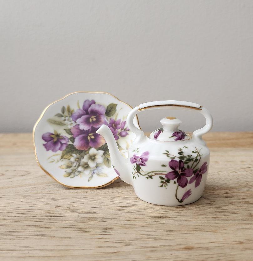 イギリス ハマスレ— ティーポット 矢車菊 ビンテージ イギリス ハマスレ— ティーポット 矢車菊 ビンテージ イギリス