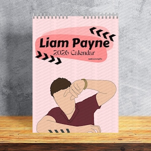 Liam Payne 2026 Wandkalender - Monatsplaner mit Illustration Design
