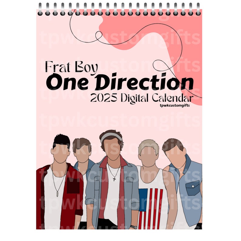 Frat Boy One Direction 2025 Digital Calendar, One Direction 2025 Digital Calendar Etsy UK