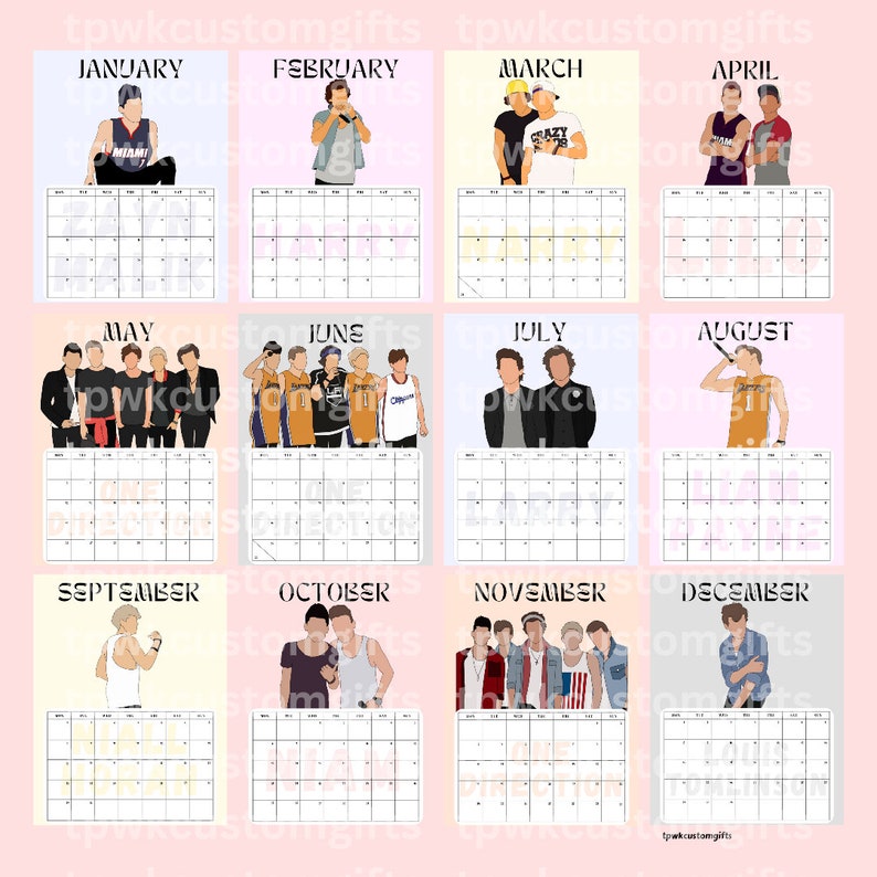 Frat Boy One Direction 2025 Digital Calendar, One Direction 2025