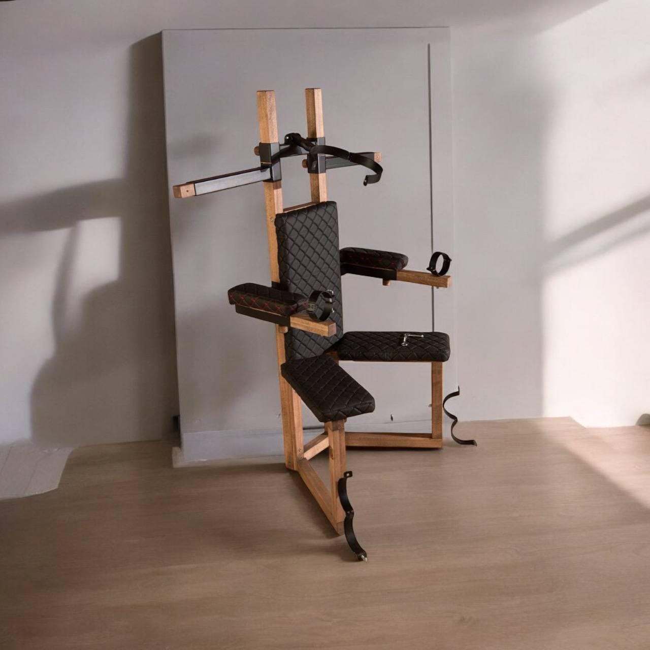 BDSM Chair For Sex With Handcuffs And A Collar dungeon Furniture bdsm-chair-for-sex-with-handcuffs-and-a-collar-dungeon-furniture